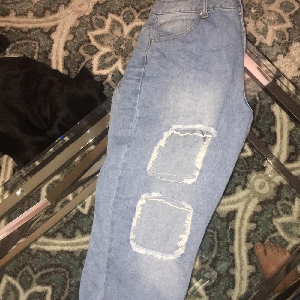PLT RIPPED MOM JEANS - Picture 2 of 4